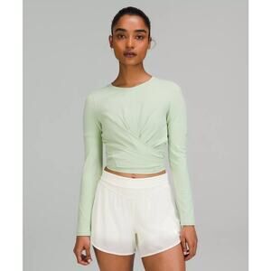 Lululemon Time to Restore Nulu Long Sleeve Cropped Long Sleeve Creamy Mint 2